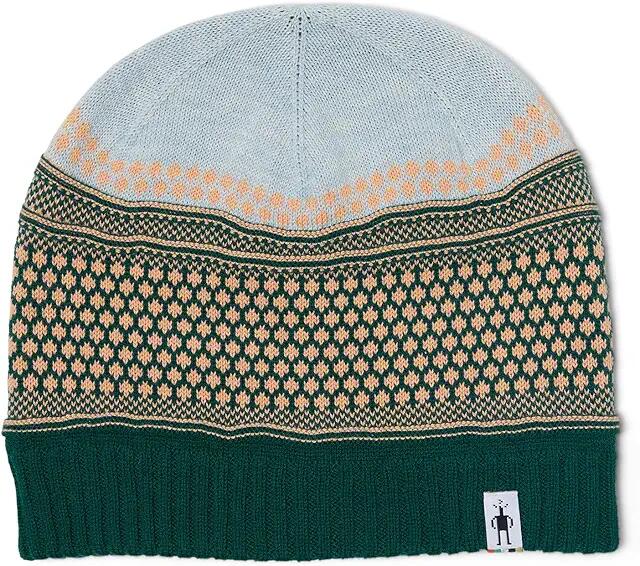 Smartwool Popcorn Cable Reversible Beanie (Emerald Green-Apricot) Traditional Hats Cover