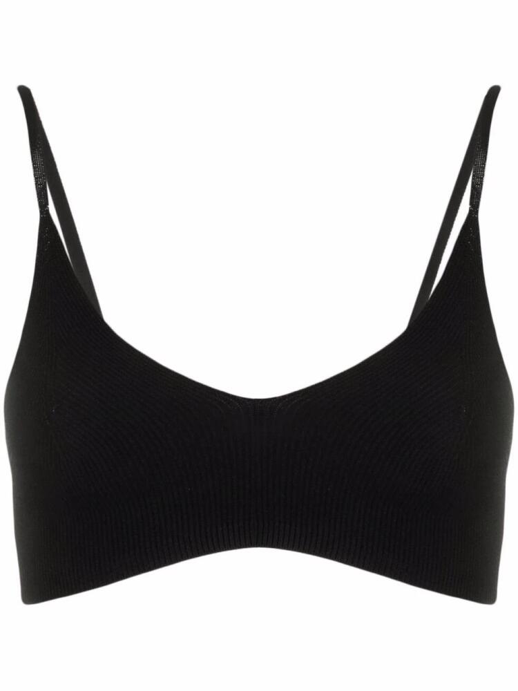 Jacquemus Le Bandeau Valensole knitted bralette - Black Cover