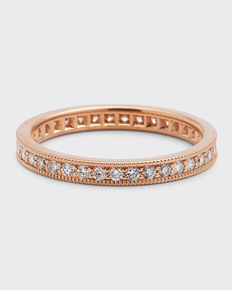 Neiman Marcus Diamonds Channel-Set Diamond Eternity Band Ring in 18K Rose Gold, Size 7, 0.56tcw Cover