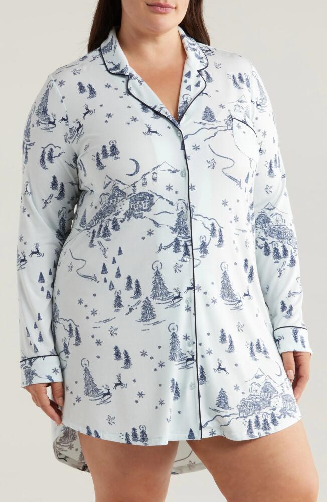 Nordstrom Moonlight Eco Nightshirt in Blue Chateau Toile Cover