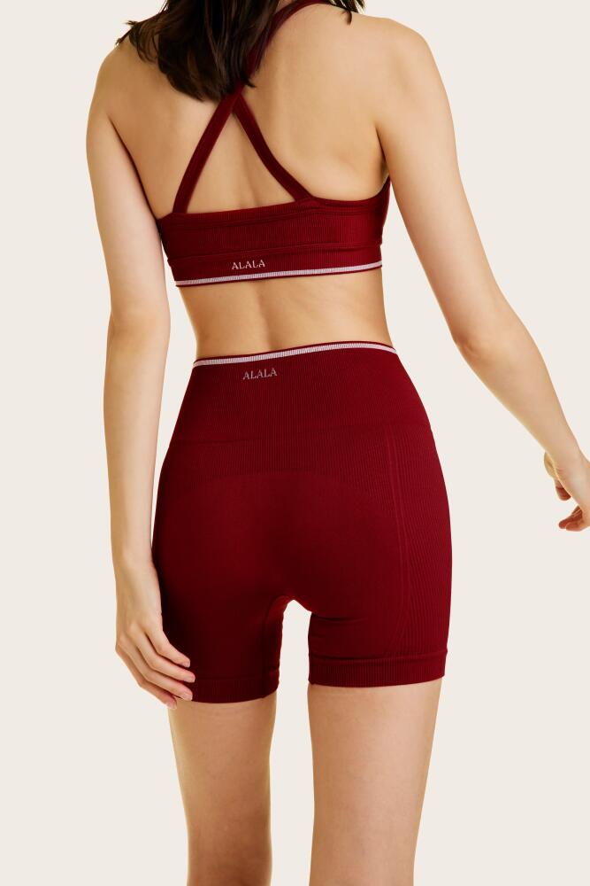 ALALA Barre Seamless Short in Garnet Cover