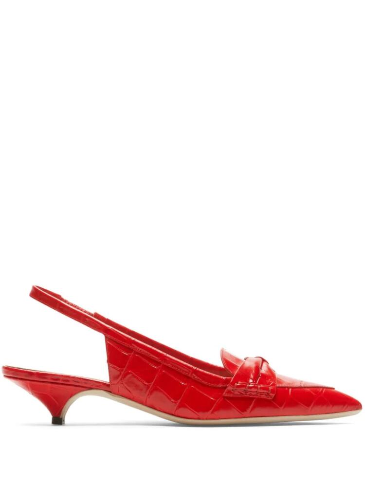 Nº21 30mm bow slingback pumps - Red Cover