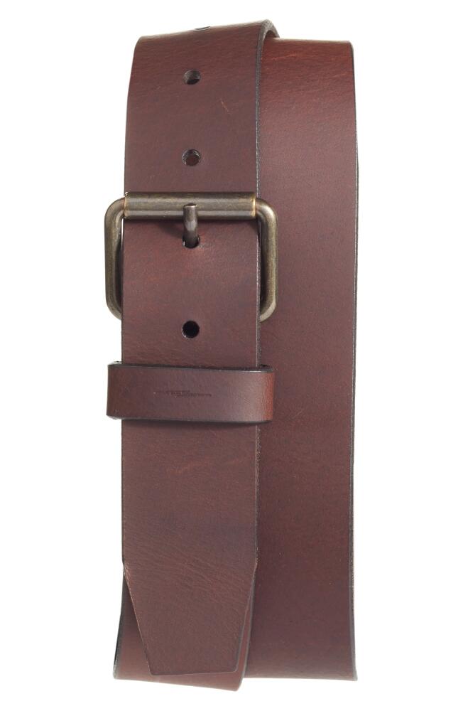 Shinola Rambler Leather Belt in Dark Brown Cover