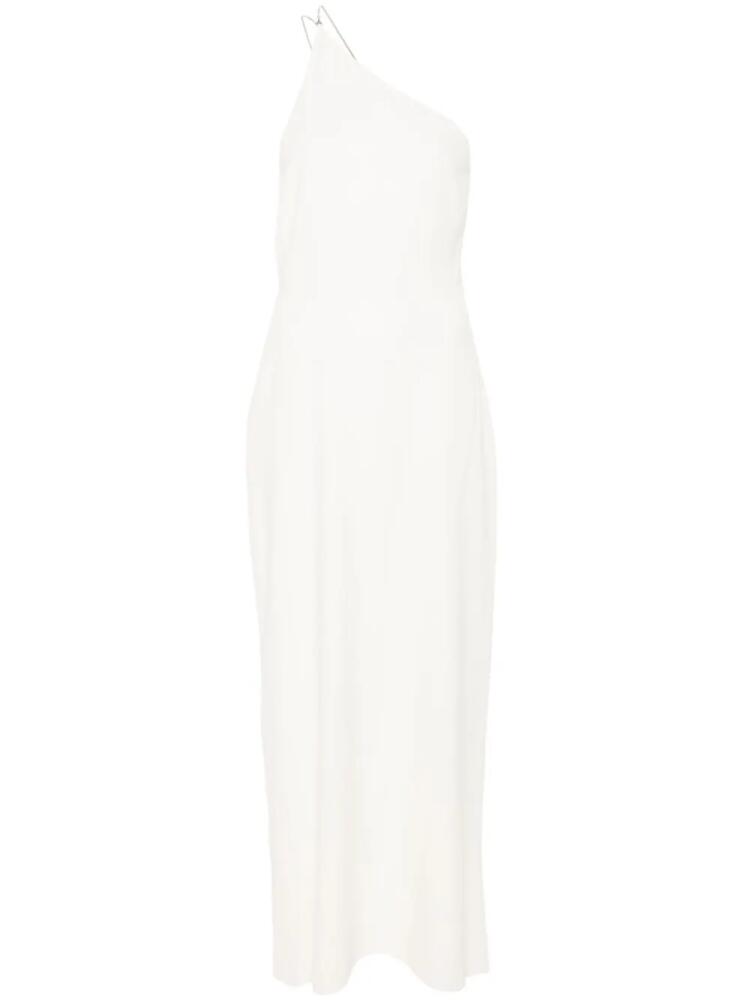 Calvin Klein one-shoulder crepe maxi dress - Neutrals Cover