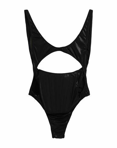 Mugler Woman One-piece swimsuit Black Polyamide, Elastane Cover