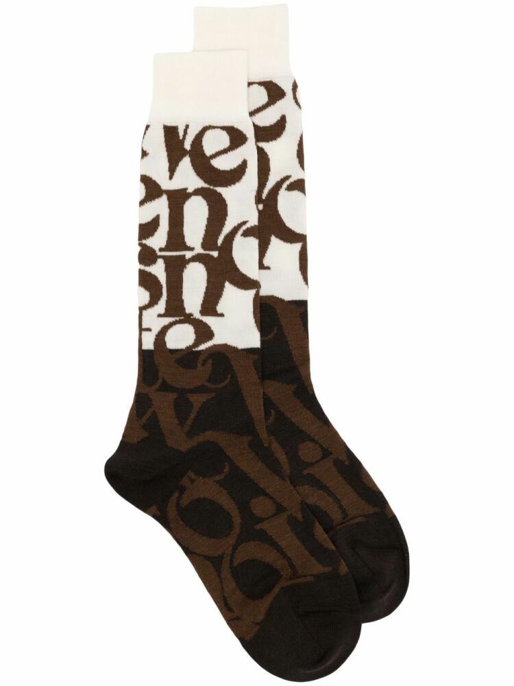 Vivienne Westwood Logomania ankle socks - White Cover