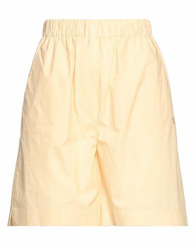 Nanushka Woman Shorts & Bermuda Shorts Light yellow Cotton Cover