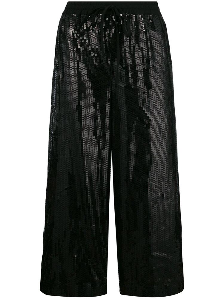 P.A.R.O.S.H. cropped drawstring trousers - Black Cover