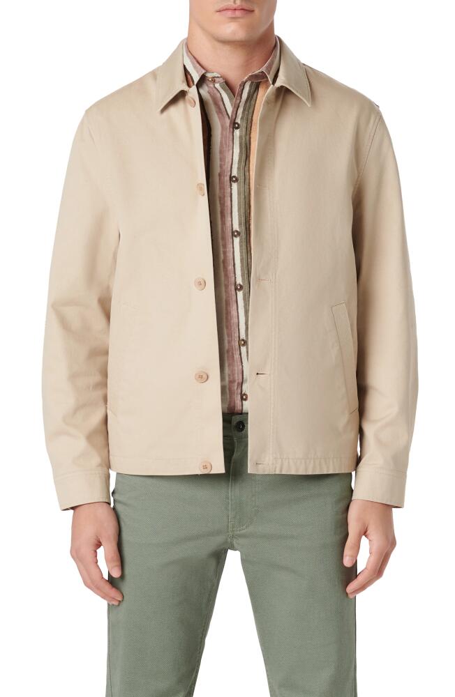 Bugatchi Button-Up Twill Jacket in Beige Cover