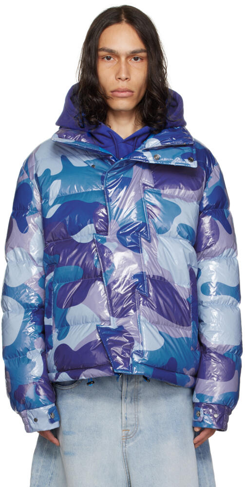 Members of the Rage Blue Camo Puffer Jacket Cover