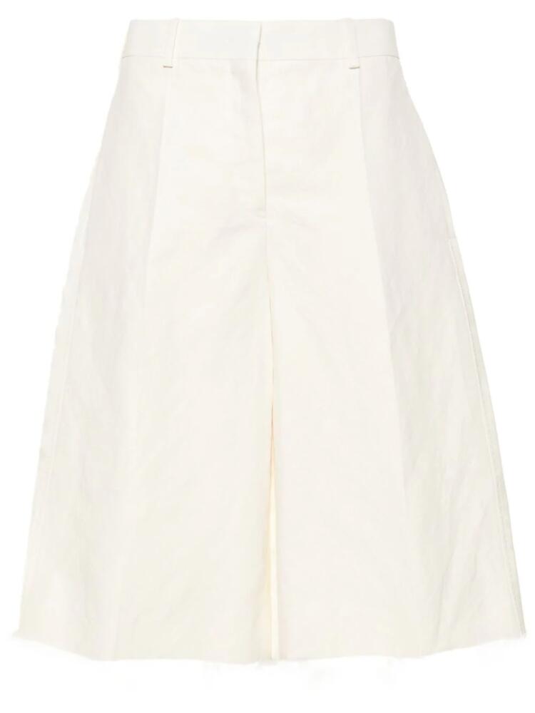 Jil Sander panelled high-waist bermuda shorts - Neutrals Cover