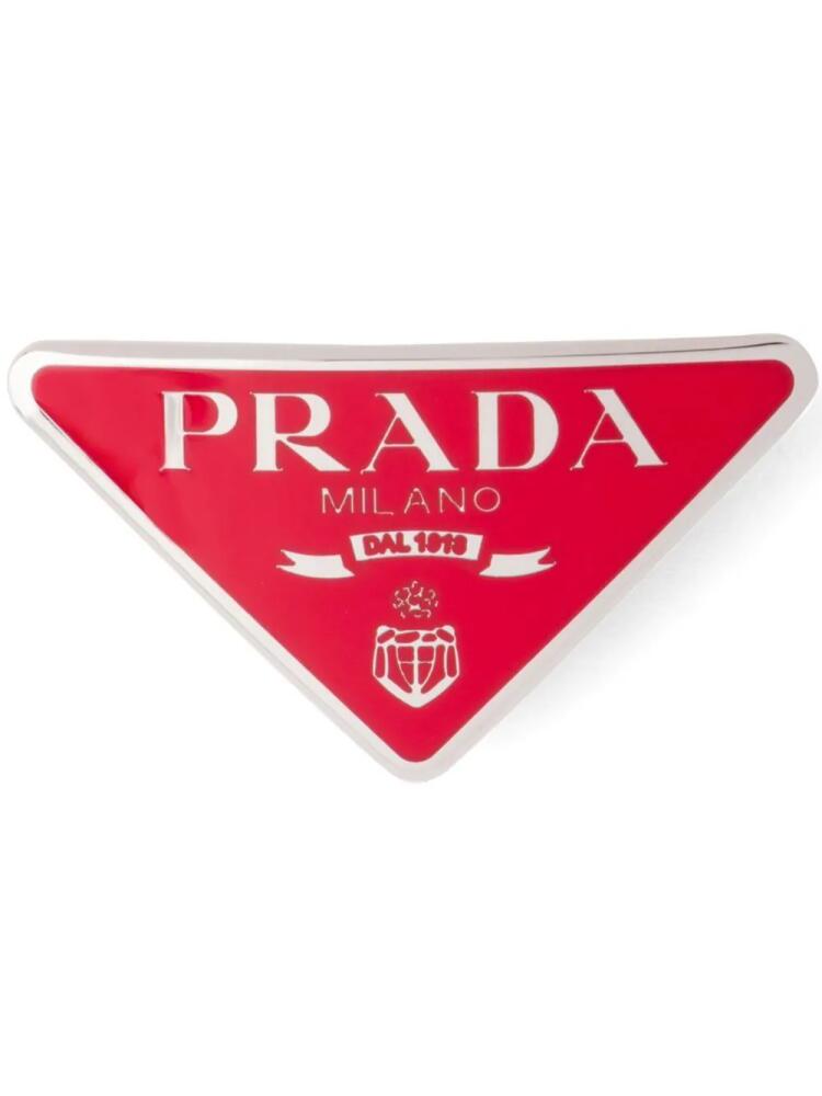 Prada logo-plaque hair clip - Red Cover