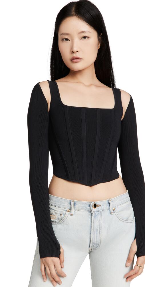 Dion Lee Pointelle Corset Top Black Cover