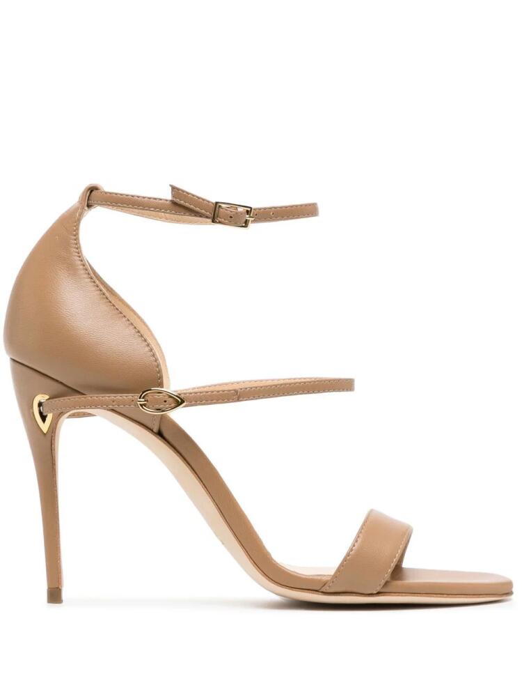 Jennifer Chamandi Rolando 105mm leather sandals - Neutrals Cover