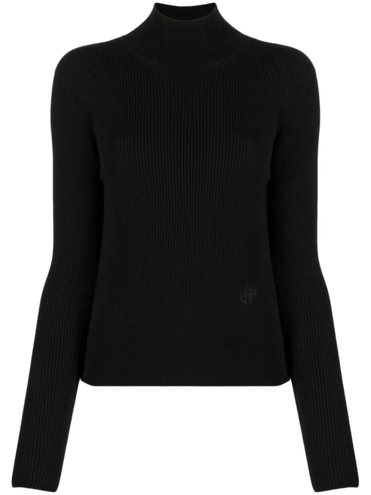 Patou long-sleeve knitted top - Black Cover