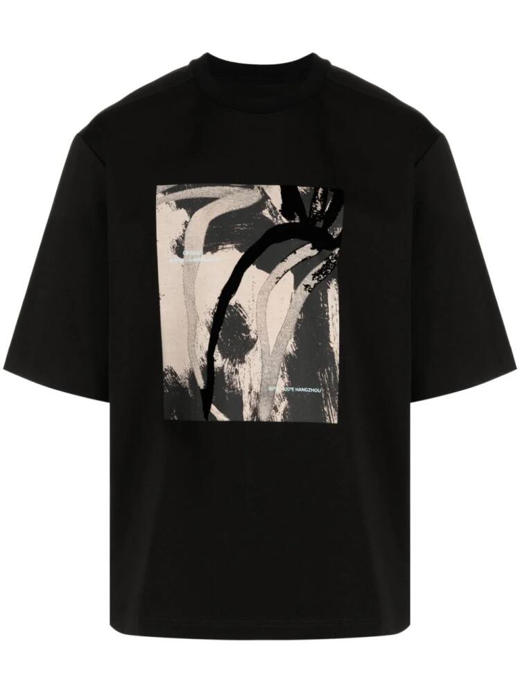 CROQUIS printed short-sleeve T-shirt - Black Cover