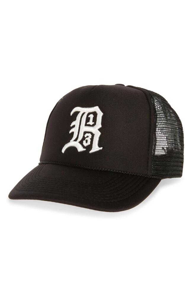 R13 Logo Trucker Hat in Black Cover