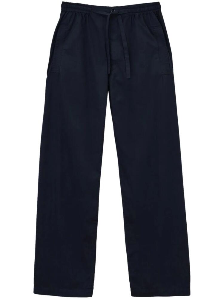 LEMAIRE drawstring-waist straight-leg trousers - Black Cover