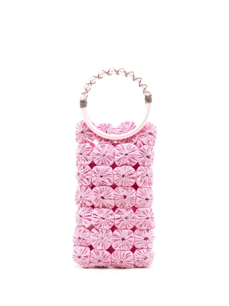 Nannacay Bessie circular-handles bag - Pink Cover