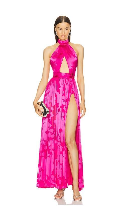 Michael Costello x REVOLVE Carolina Gown in Pink Cover