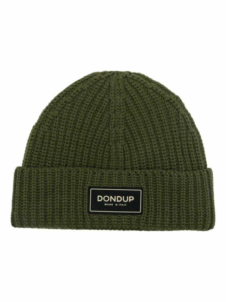 DONDUP logo-patch beanie - Green Cover