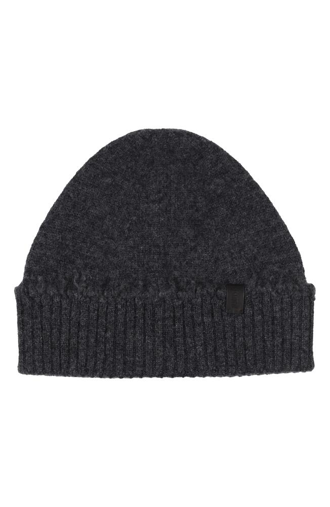 AllSaints Wool Cuffed Beanie in Charcoal Cover