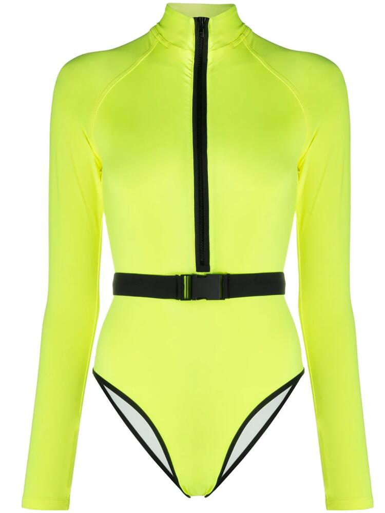 Noire Swimwear long-sleeve one-piece swimsuit - Yellow Cover