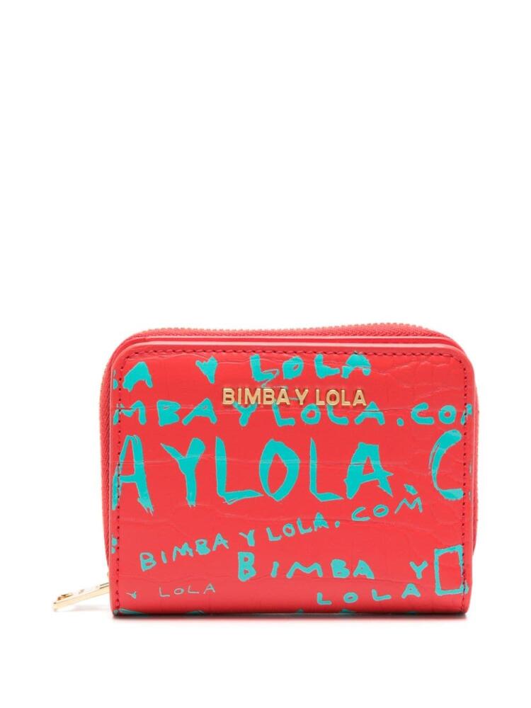 Bimba y Lola all-over logo-print bi-fold wallet - Red Cover