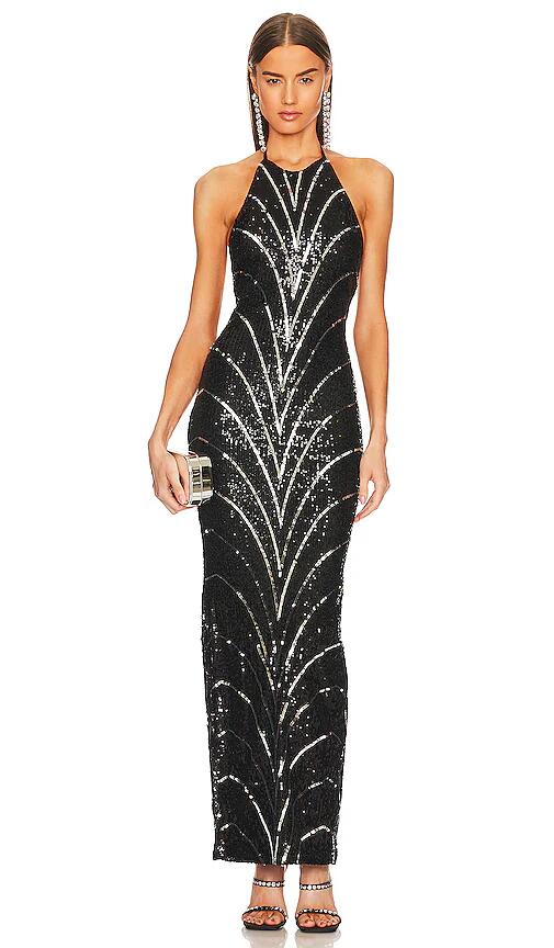 Michael Costello x REVOLVE Coreen Gown in Black Cover