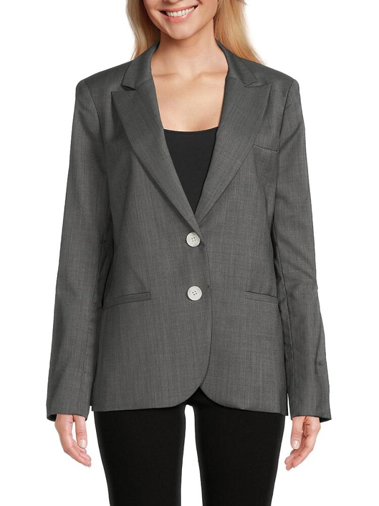 TWP Women's Virgin Wool Blend Boyfriend Blazer - Heather Grey Cover