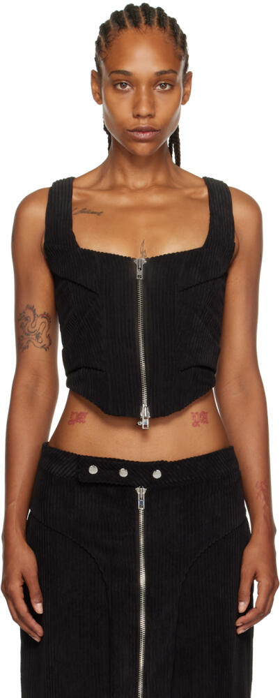 Eckhaus Latta Black Paneled Tank Top Cover