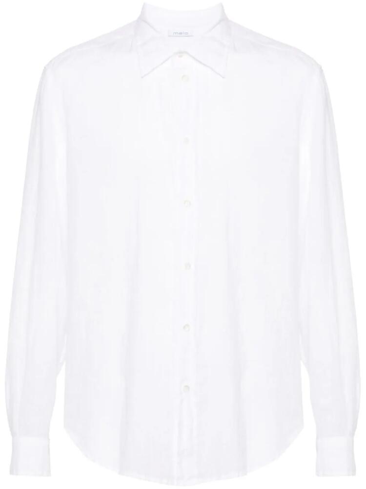 Malo button-up linen shirt - White Cover