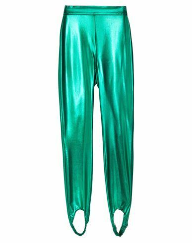 Actualee Woman Leggings Green Polyester, Polyurethane Cover