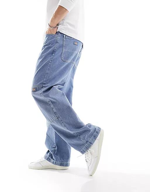 Dickies Double Knee stitched jeans in light blue Cover