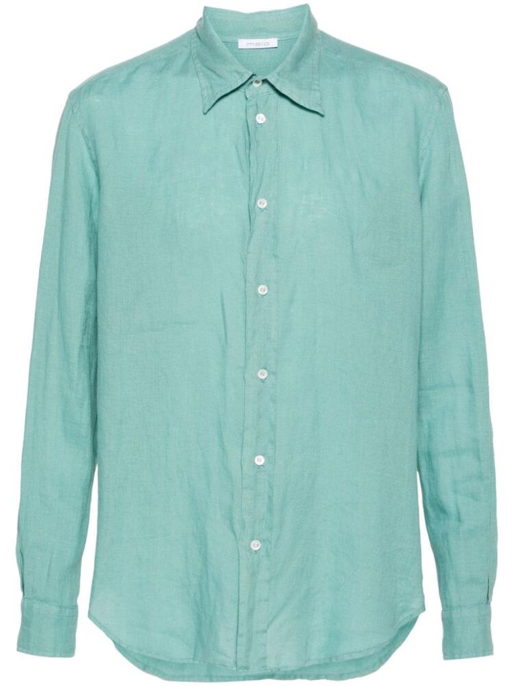 Malo button-up linen shirt - Green Cover