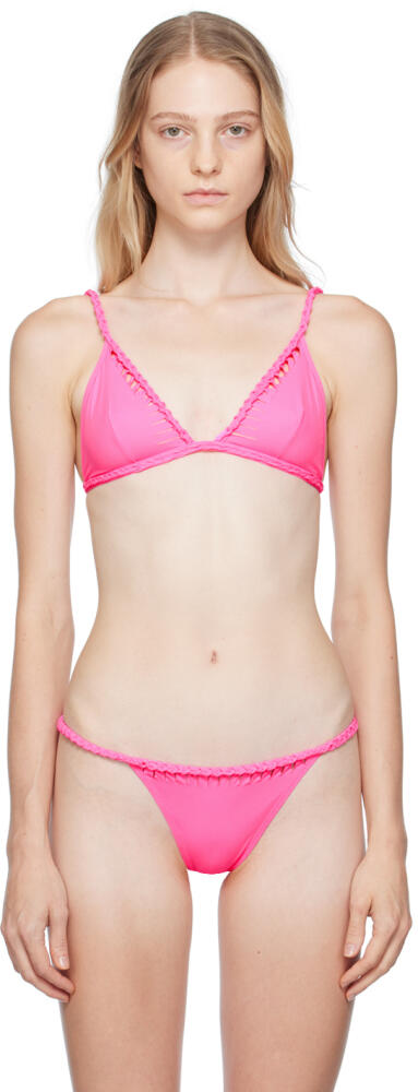 Agent Provocateur Pink Sofi Bikini Top Cover