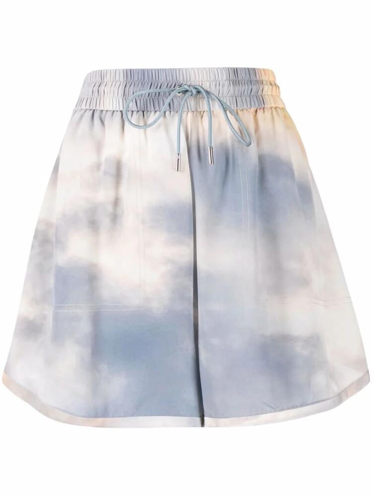 Alexander McQueen tie-dye silk shorts - Blue Cover