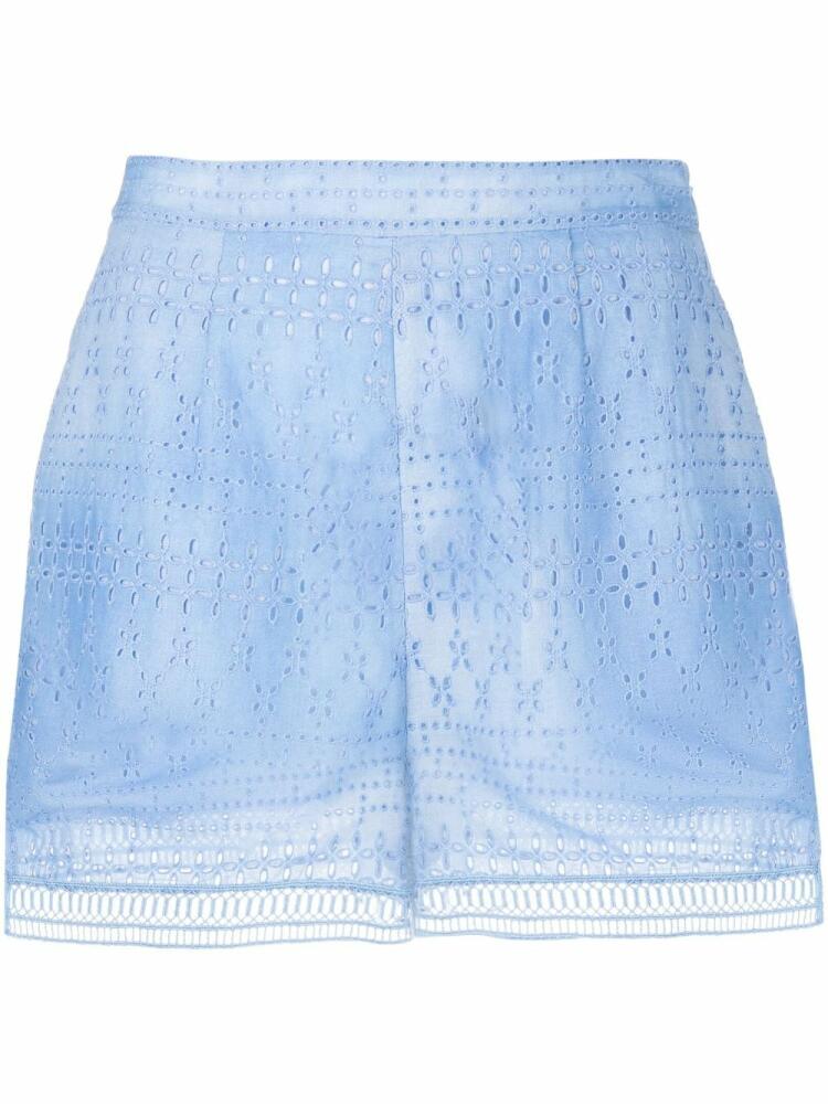 Ermanno Scervino broderie-anglaise short shorts - Blue Cover