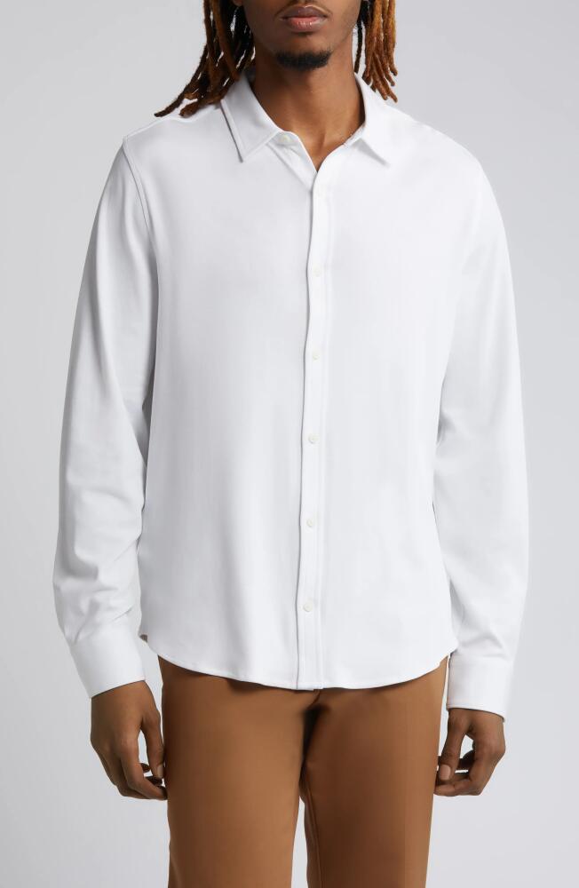 Original Penguin Organic Cotton Button-Up Shirt in Bright White Cover