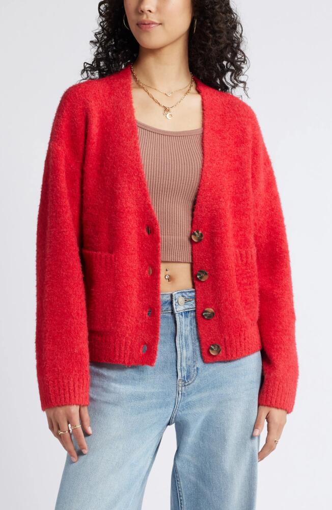 BP. Fuzzy Cardigan in Red Lipstick Cover