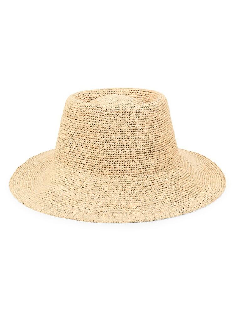 Bruno Magli Women's Crochet Bucket Hat - Natural Cover