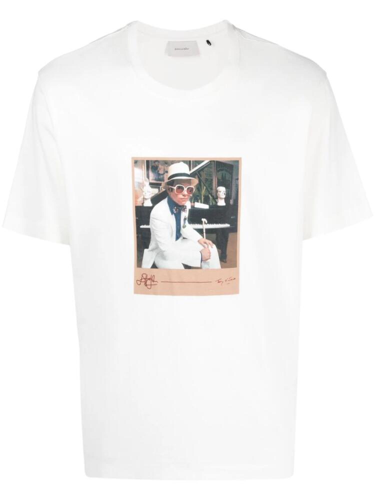 Limitato photograph-print cotton T-shirt - White Cover