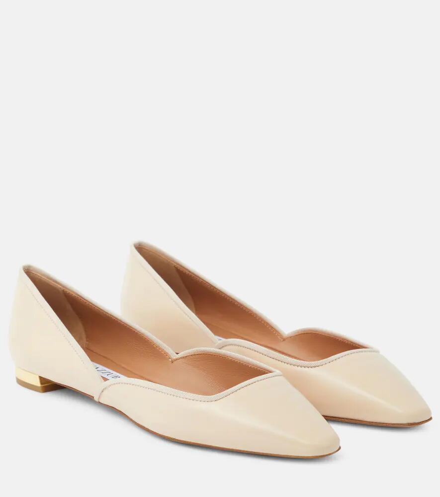 Aquazzura Maia leather ballet flats Cover