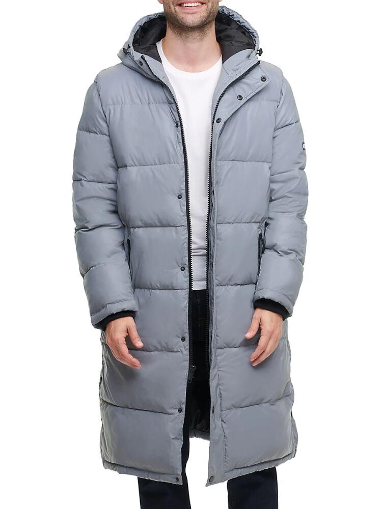 DKNY Men's Classic Fit Quilted Parka Jacket - Reflection Cover