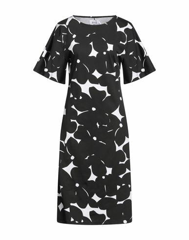 Niū Woman Midi dress Black Cotton Cover