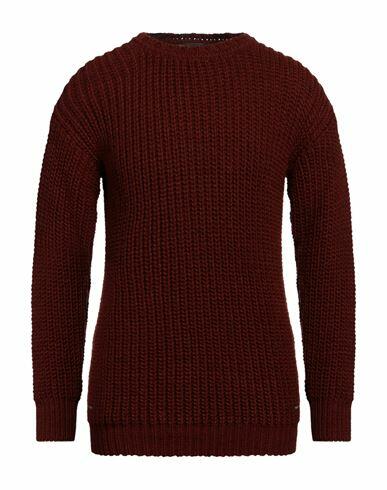 Gianni Lupo Man Sweater Brick red Acrylic, Polyester, Wool Cover