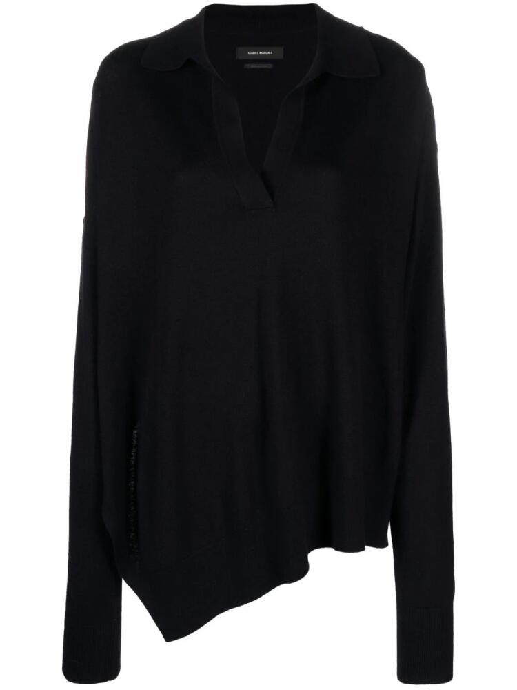 ISABEL MARANT Giliane asymmetric jumper - Blue Cover