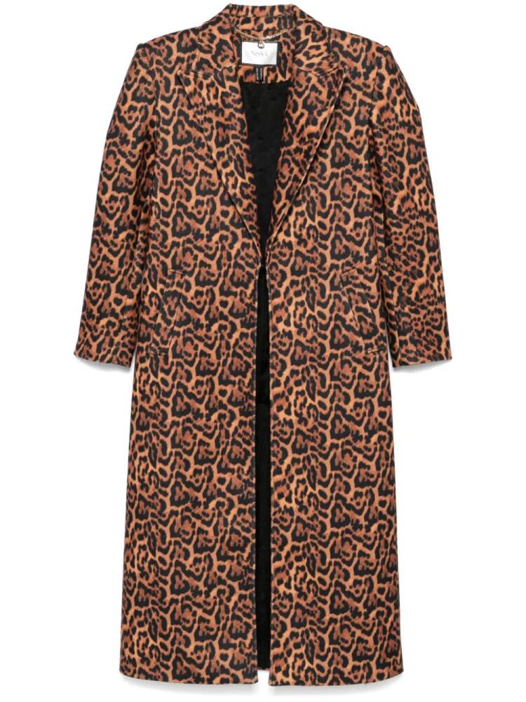 NISSA leopard-print coat - Brown Cover