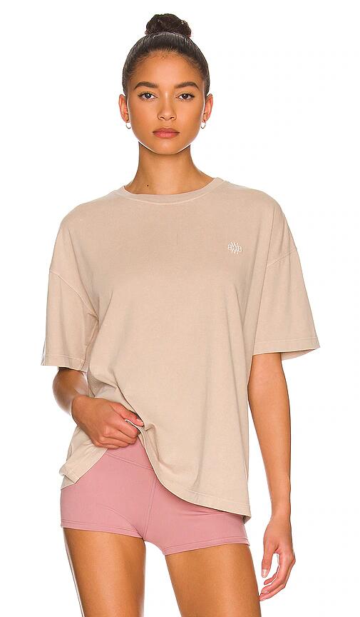 WellBeing + BeingWell Wilder Oversized Tee in Tan Cover