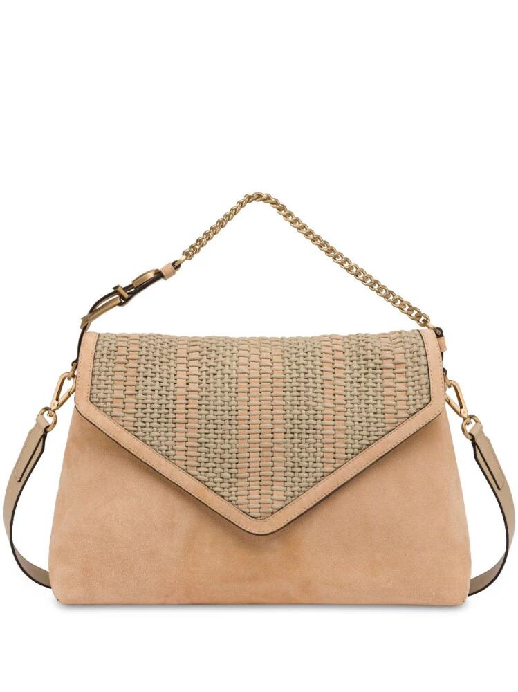 Alberta Ferretti interwoven leather shoulder bag - Neutrals Cover